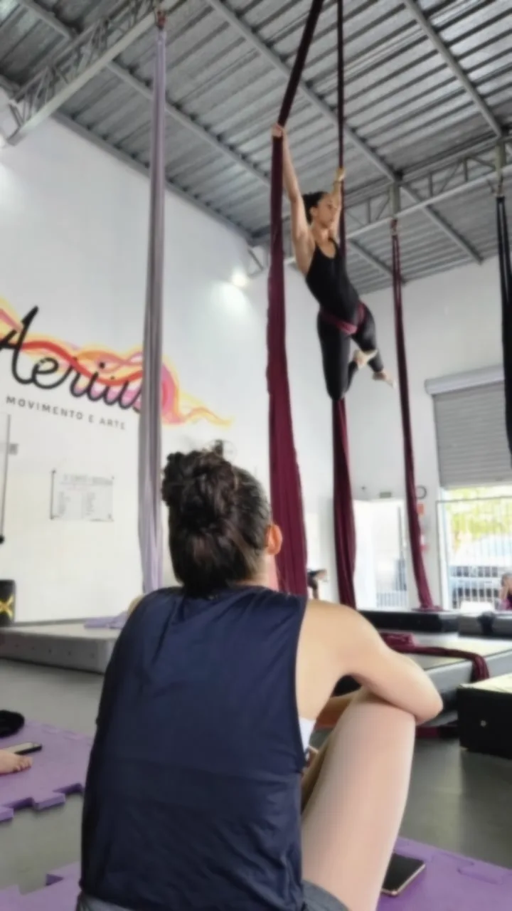 Registro de workshop de tecido acrobático
